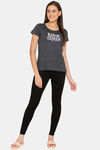 Rosaline Symmetry Knit Cotton Top - Black Beauty — thumbnail 4